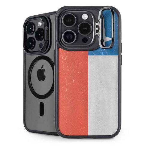 Chile Flag Distressed iPhone 16 Pro Kickstand Case